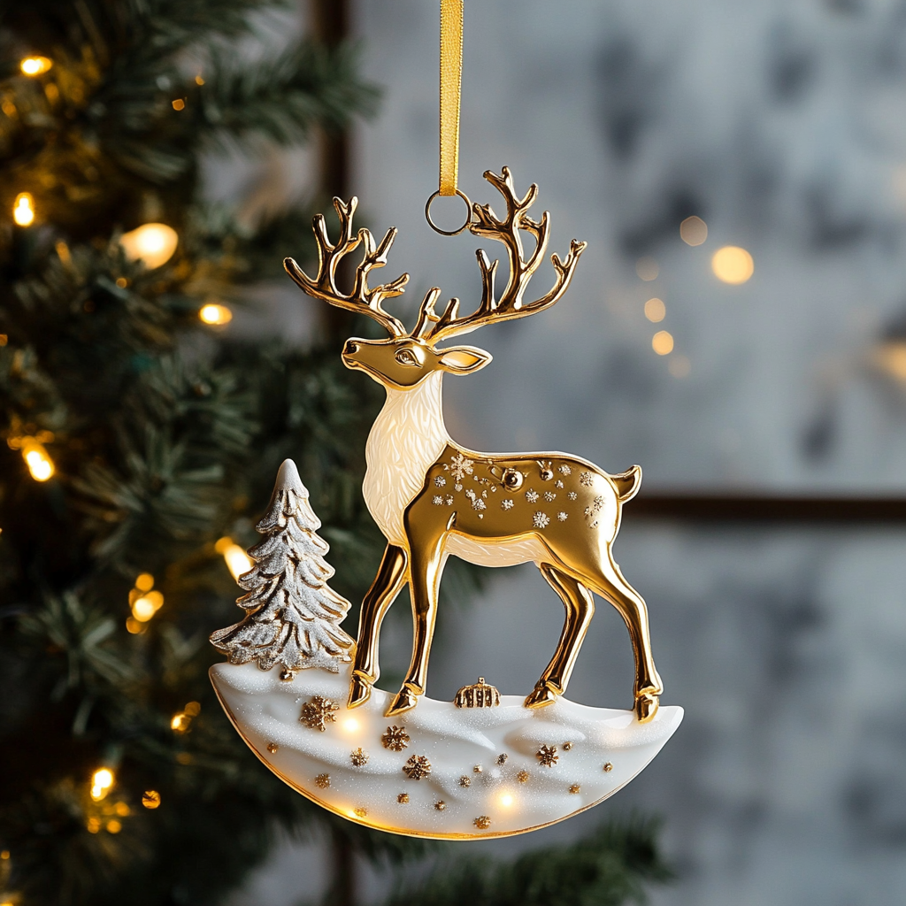 Radiant Reindeer Mica Ornament NCU0VH025