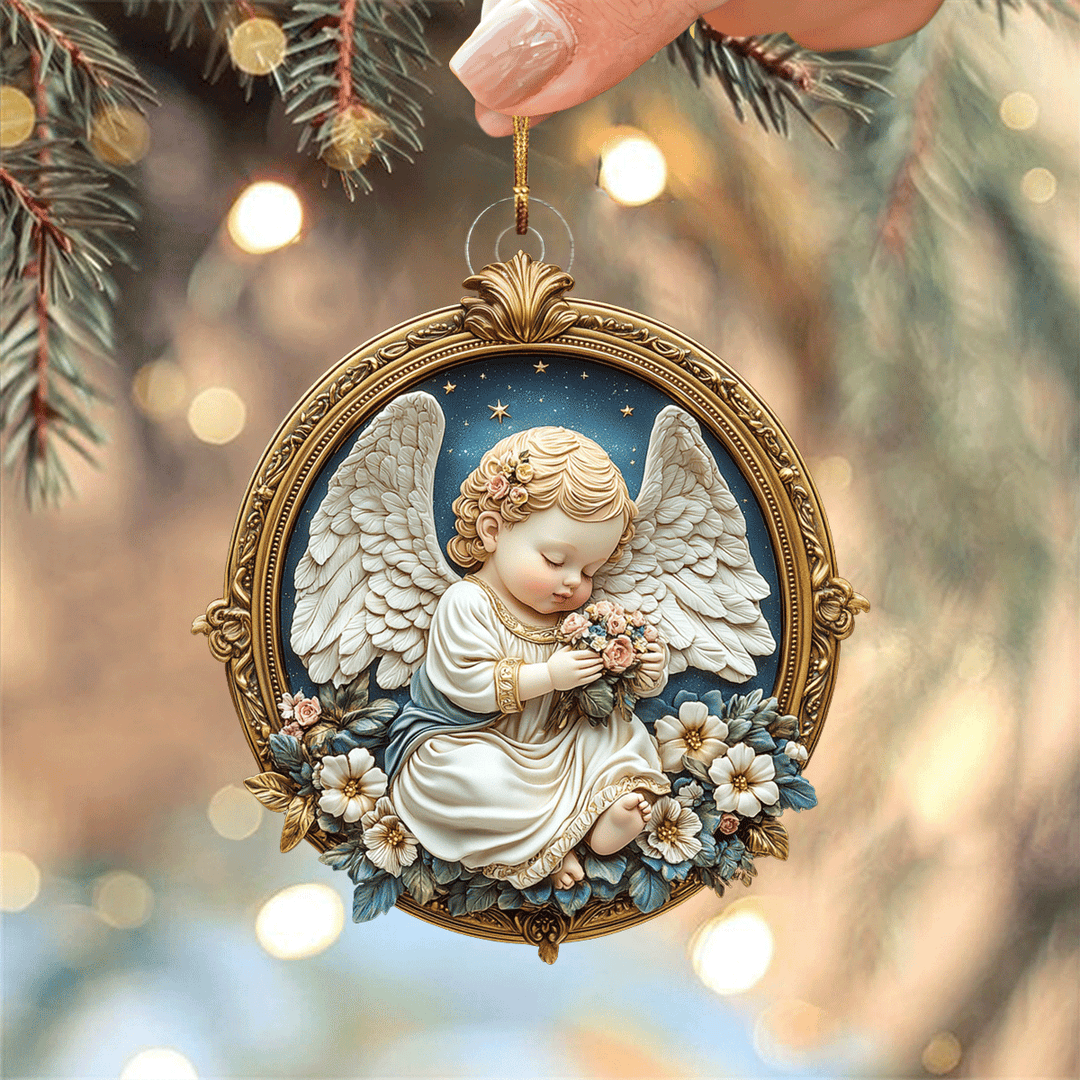 Serene Angel Mica Ornament NCU0TL097