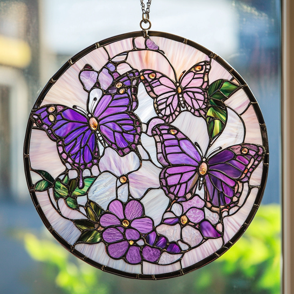 Shimmering Wings Butterfly - Window Hanging Suncatcher NCU0PD009