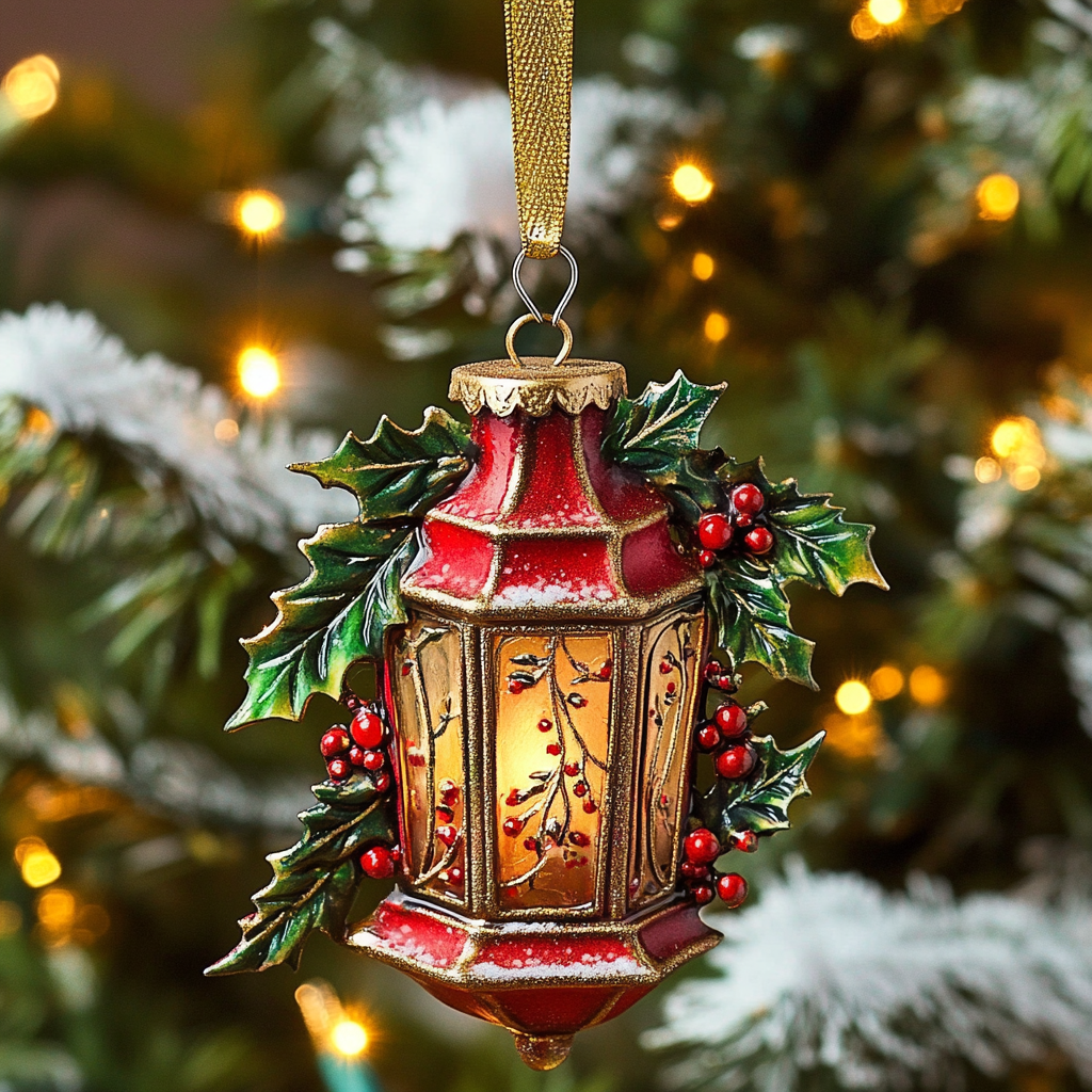 Winter Lantern Mica Ornament NCU0VH077