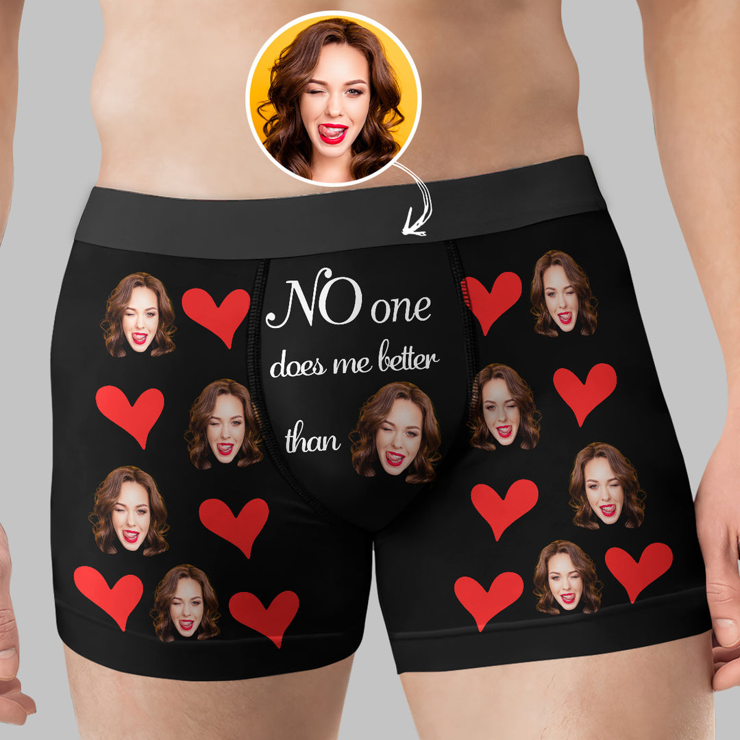 No One Does Me Better Than - Personalized Custom Men's Boxer Briefs - Gift For Couple, Boyfriend, Husband