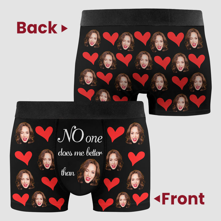 No One Does Me Better Than - Personalized Custom Men's Boxer Briefs - Gift For Couple, Boyfriend, Husband