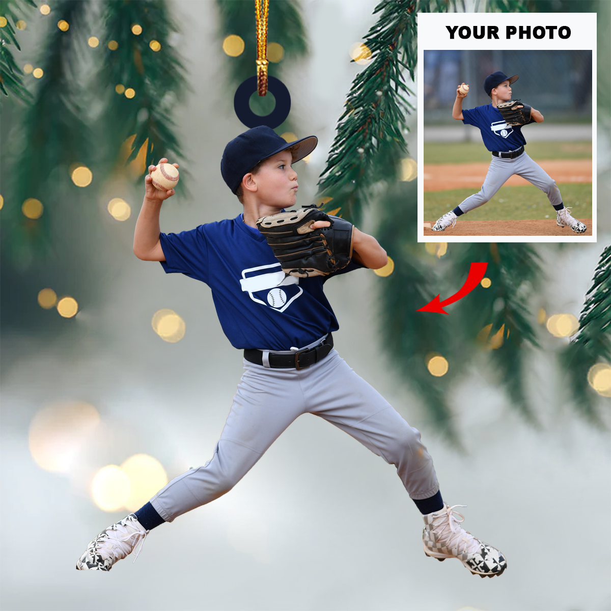 Custom Photo Ornament Play Ball - Personalized Photo Mica