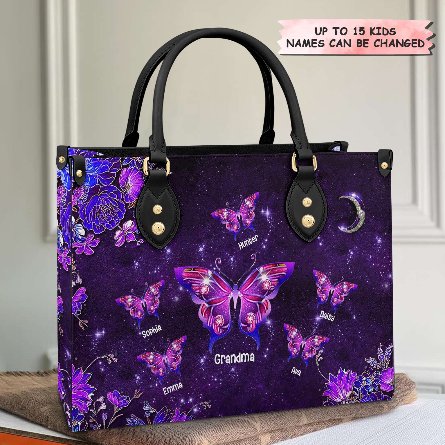 Blessed Grandma Leather Tote Bag Blessed Grandma Leather Tote Bag