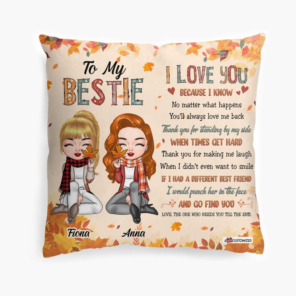 Personalized Pillow Case Gift For Friend To My Bestie – A Gift