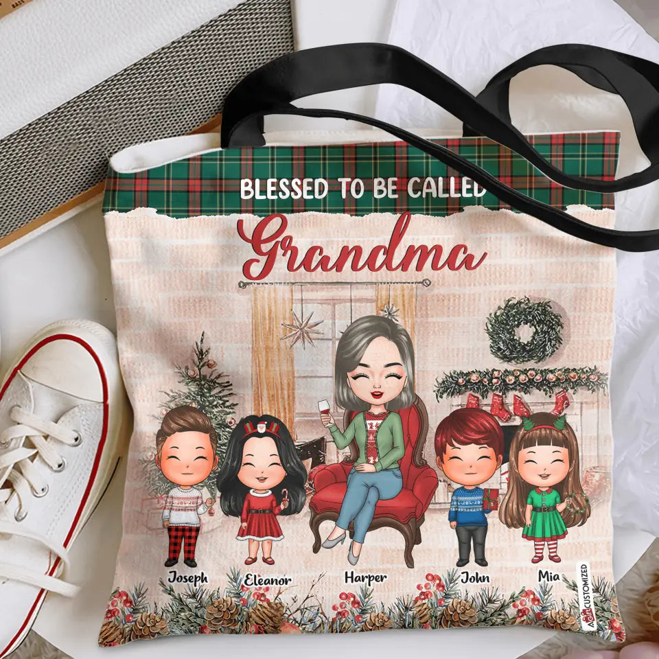 Personalized Tote Bag - Gift For Grandma - Blessed To Be Called Nana