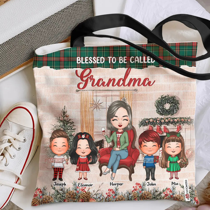 Personalized Tote Bag - Gift For Grandma - Blessed To Be Called Nana