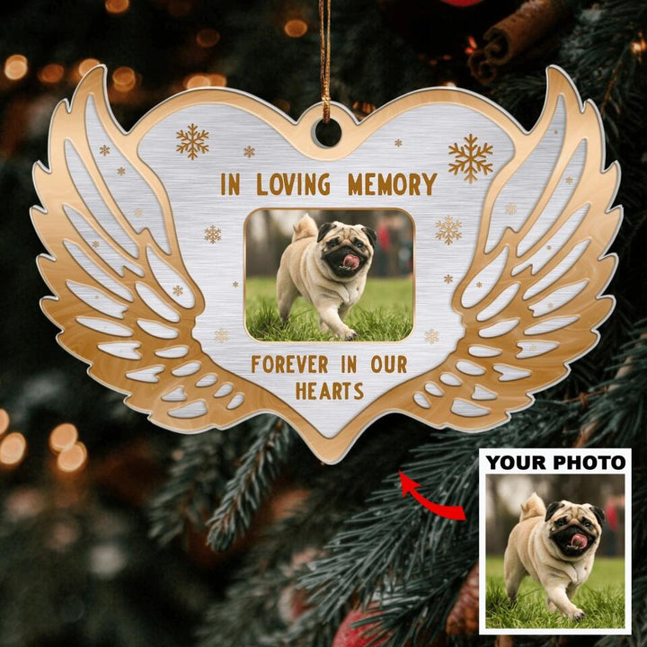 Personalized Photo Mica Ornament - Gift For Family Member - Forever In Our Hearts ARND005