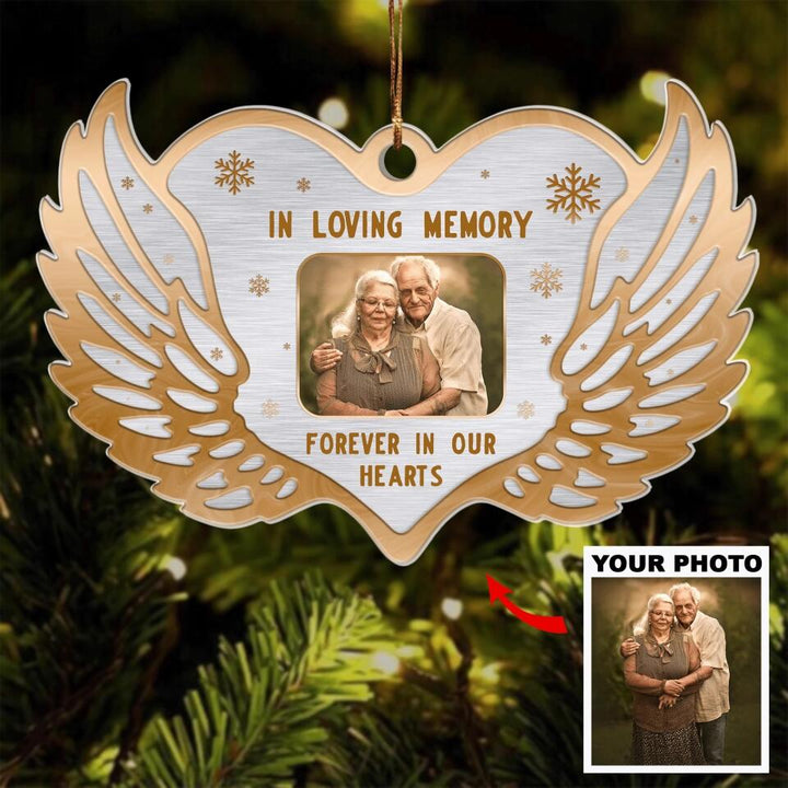 Personalized Photo Mica Ornament - Gift For Family Member - Forever In Our Hearts ARND005