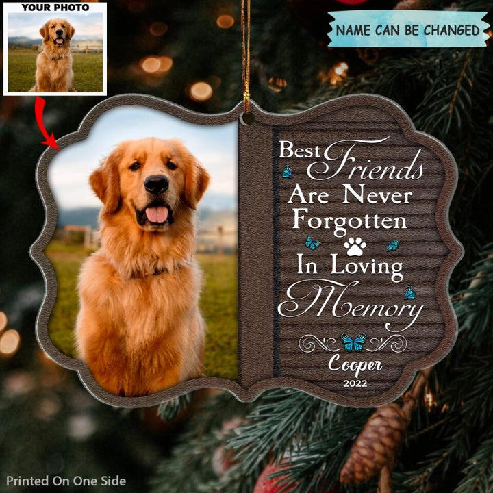 Personalized Photo Mica Ornament - Gift For Dog Lover - Best Friends Are Never Forgotten ARND037