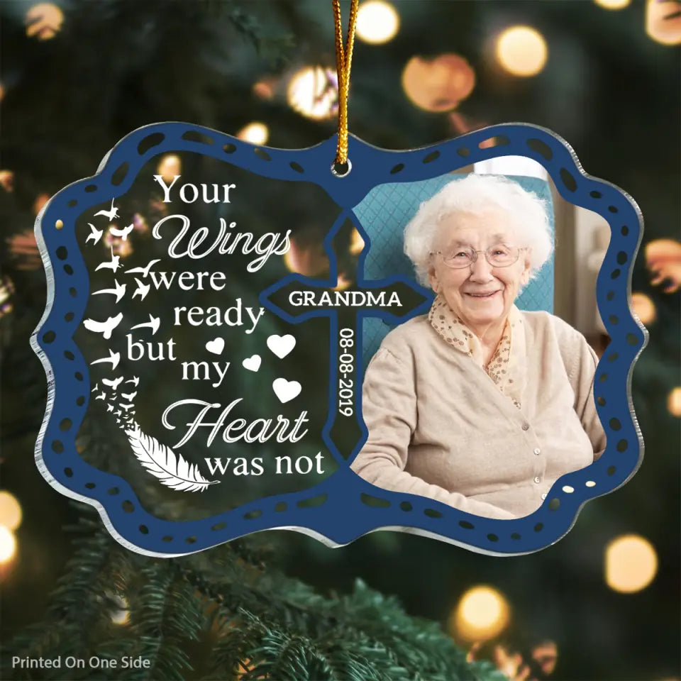 Your Wings Were Ready But My Heart Was Not - Personalized Photo Mica O ...