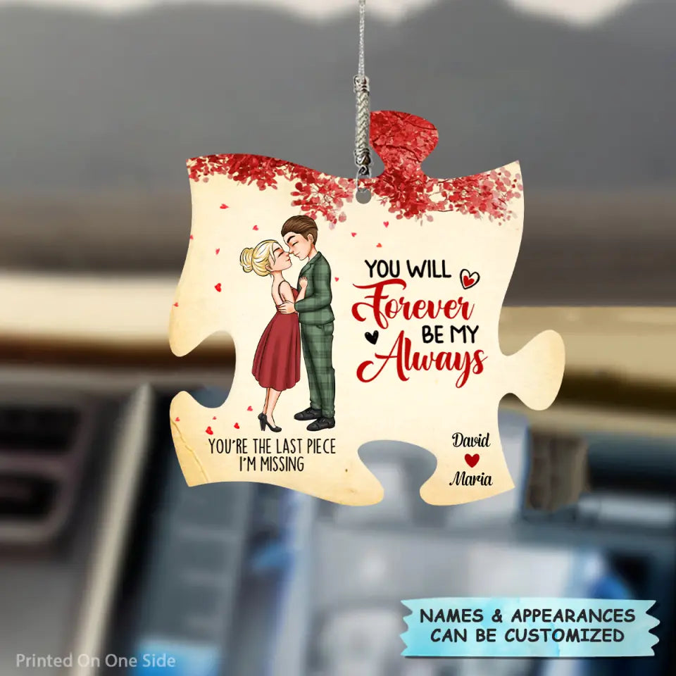 Personalized Car Hanging Ornament - Gift For Couple - You Will Forever – A Gift Customized