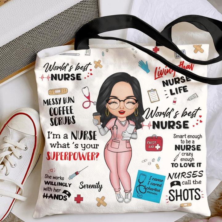 Personalized Tote Bag - Gift For Nurse - World's Best Nurse ARND005