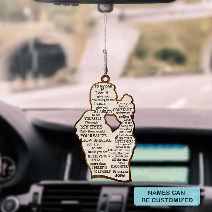 Personalized Car Hanging Ornament - Father's Day Gift For Dad - To My Dad ARND018