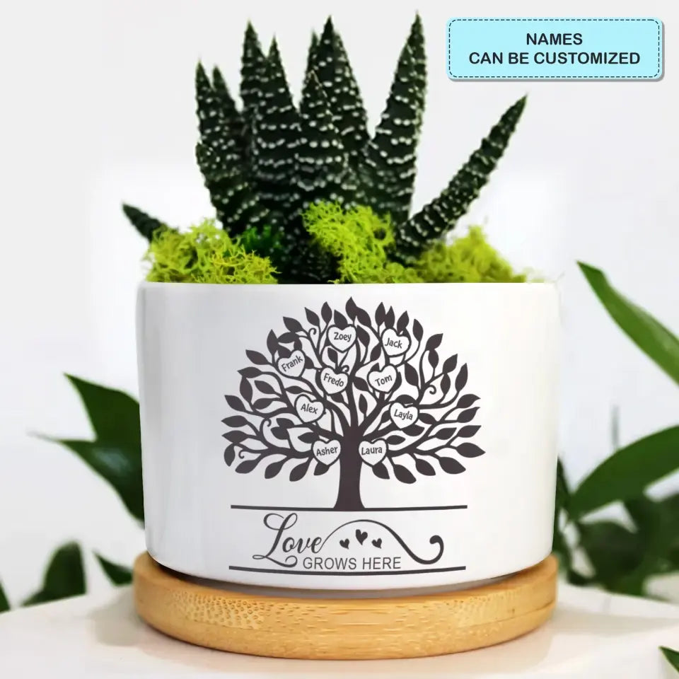 Personalized Plant Pot - Mother's Day, Birthday Gift For Mom, Grandma - Grandma's Sweethearts ARND036