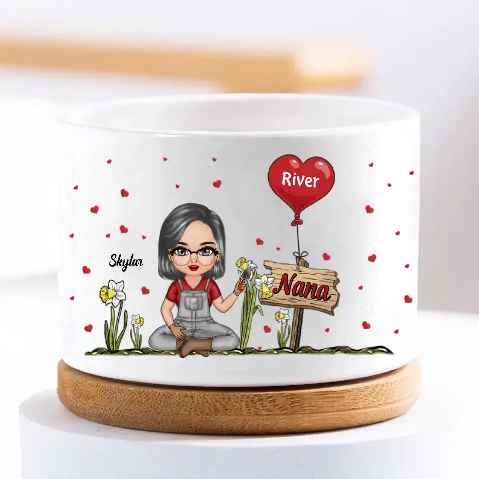 Personalized Plant Pot - Mother's Day, Birthday Gift For Mom, Grandma - Grandma's Sweethearts ARND005