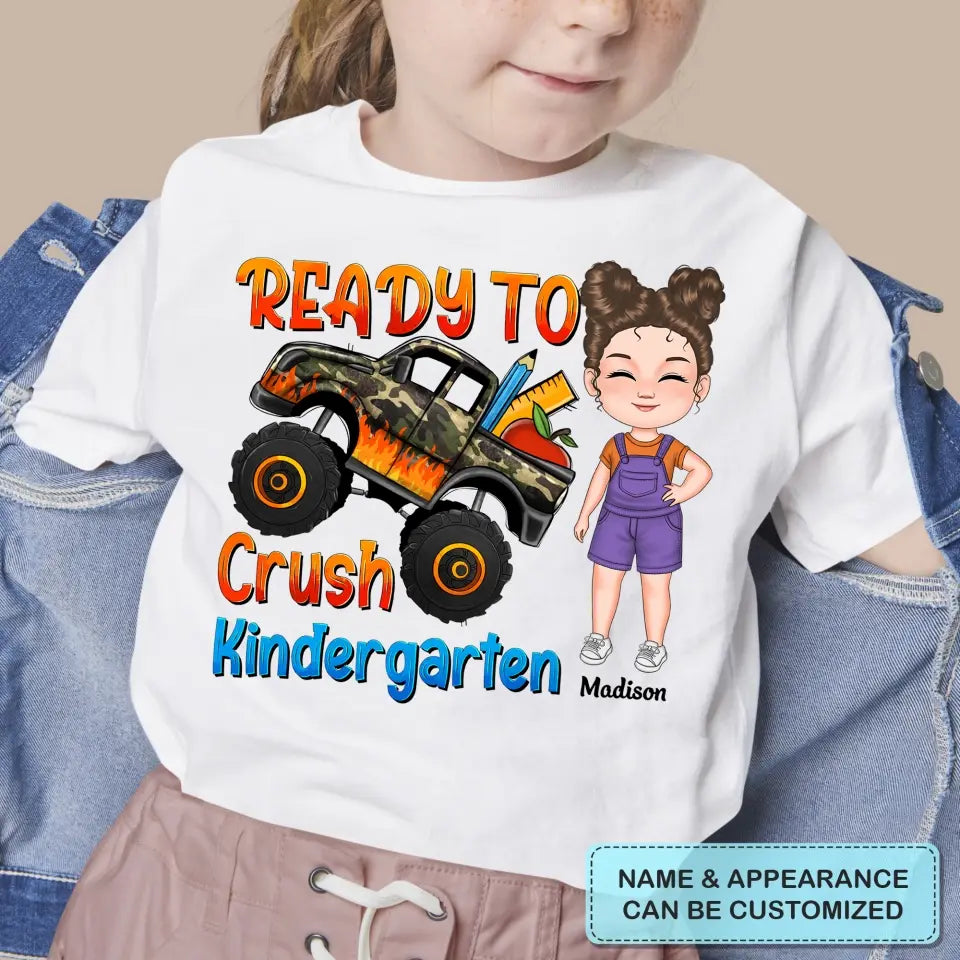 Personalized Custom T-shirt - Back To School Gift For Kid - Ready Crush Kindergarten