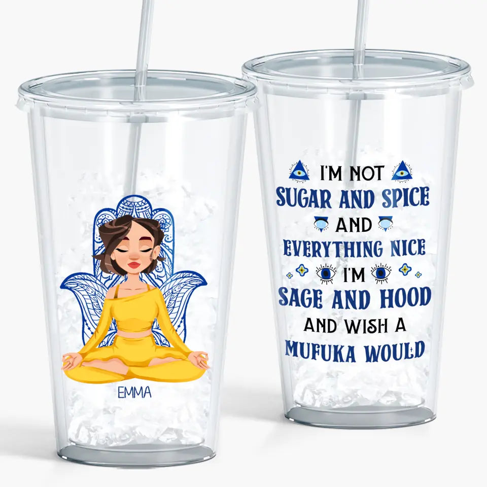 Personalized Custom Acrylic Tumbler - Birthday Gift For Yoga Lover