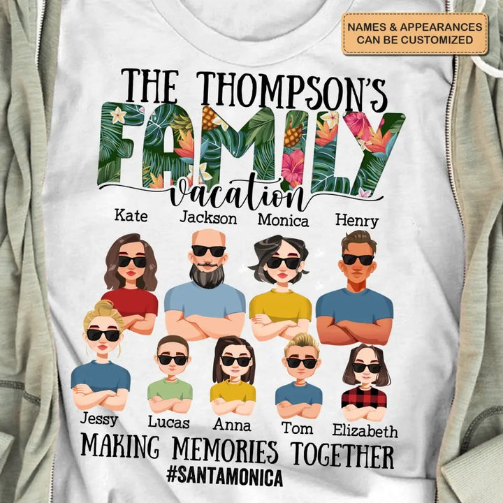 Personalized Custom T-shirt - Gift For Family Member - Family Vacation Summer Vibe