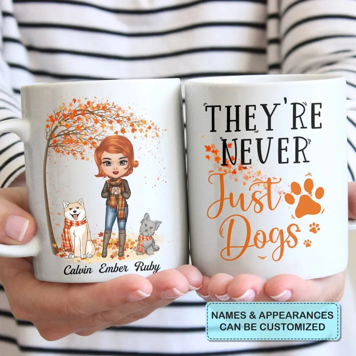 Personalized Custom White Mug - Fall Gift For Dog Lover, Dog Mom - It's Never Just A Dog