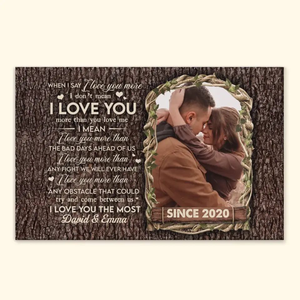 Personalized Custom Wrapped Canvas - Anniversary Gift For Couple - I Love You The Most