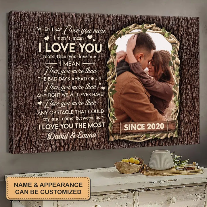 Personalized Custom Wrapped Canvas - Anniversary Gift For Couple - I Love You The Most