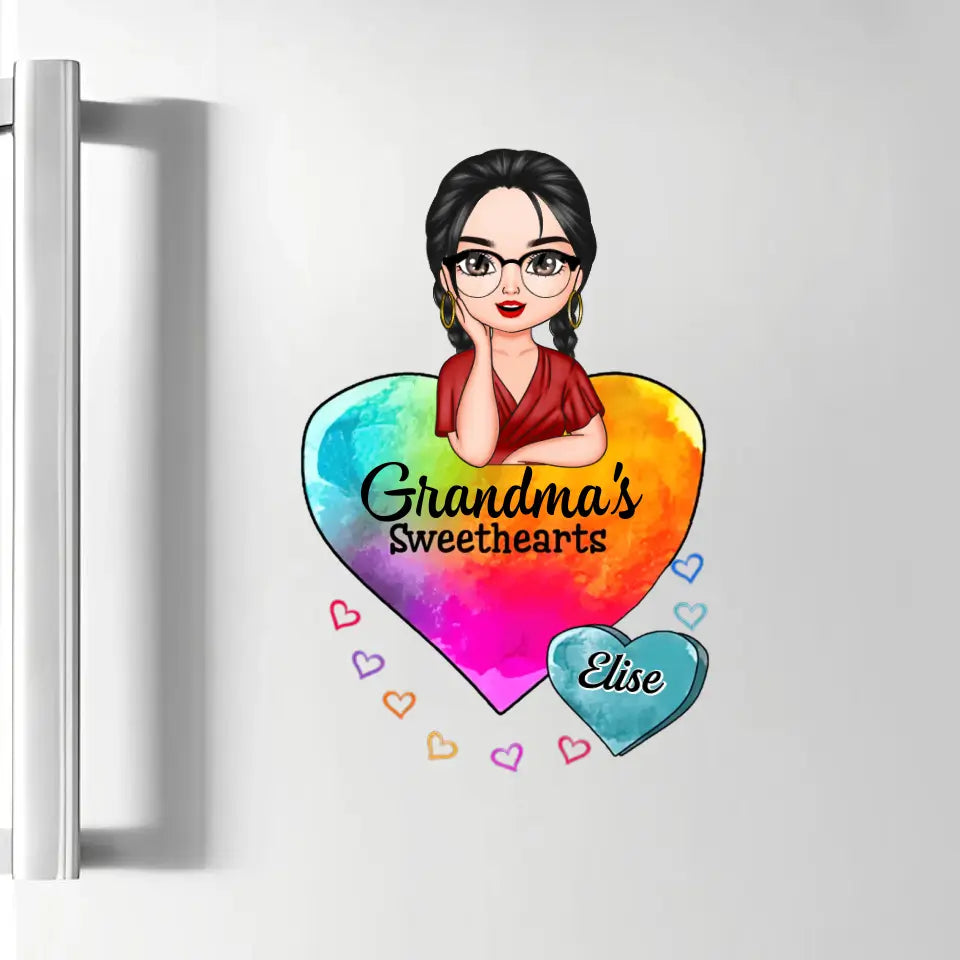 Grandma's Sweethearts - Personalized Custom Decal - Birthday, Mother's Day Gift For Grandma, Mom