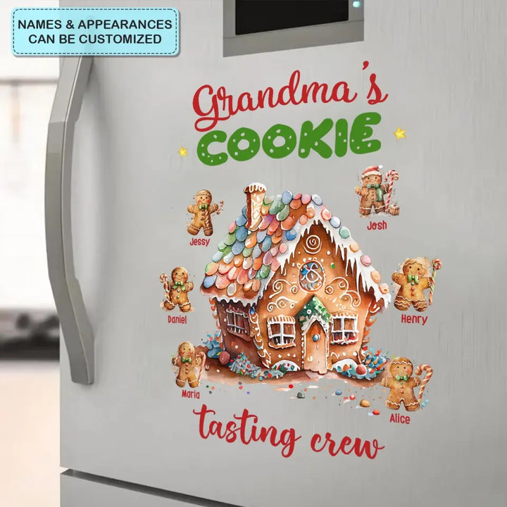 Grandma's Cookies Tasting Crew - Personalized Custom Decal - Christmas Gift For Grandma, Mom, Family Members