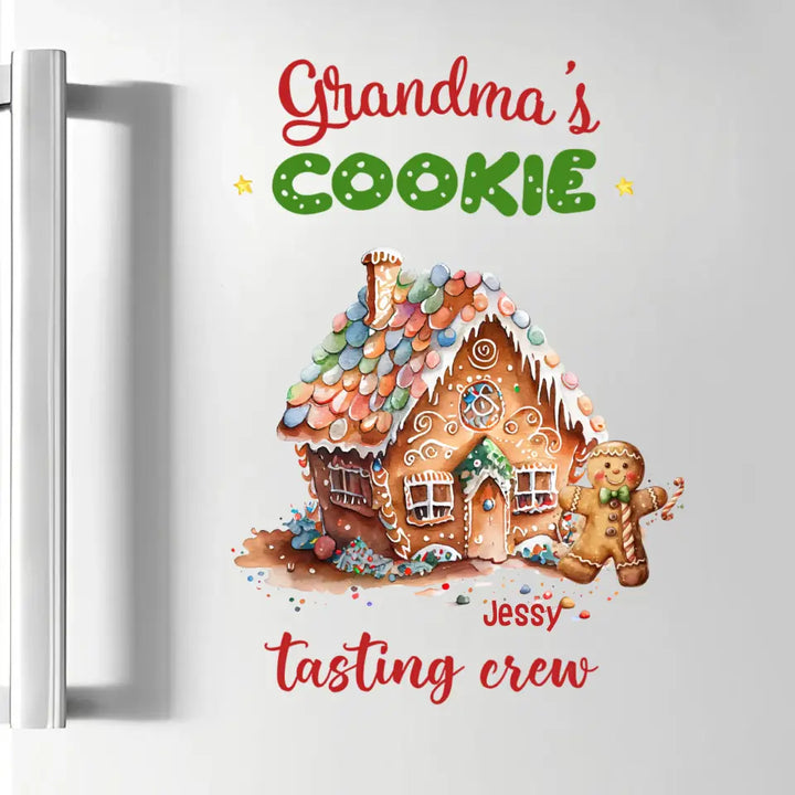 Grandma's Cookies Tasting Crew - Personalized Custom Decal - Christmas Gift For Grandma, Mom, Family Members