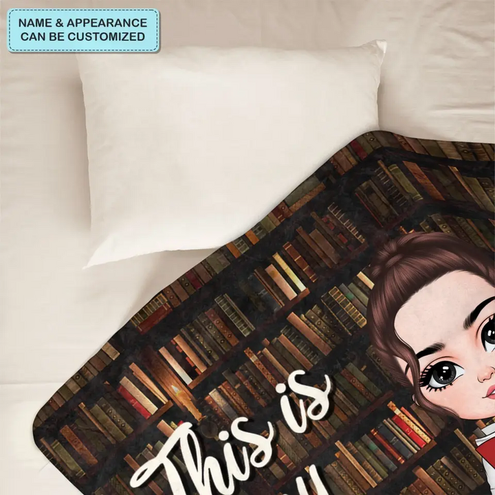 This Is My Book Reading Blanket - Personalized Custom Blanket - Gift For Reading Lover