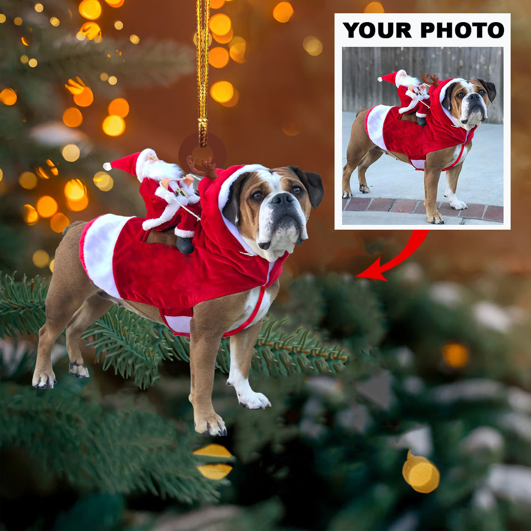 Personalized Photo Mica Ornament - Customize Dog Photo ARND018