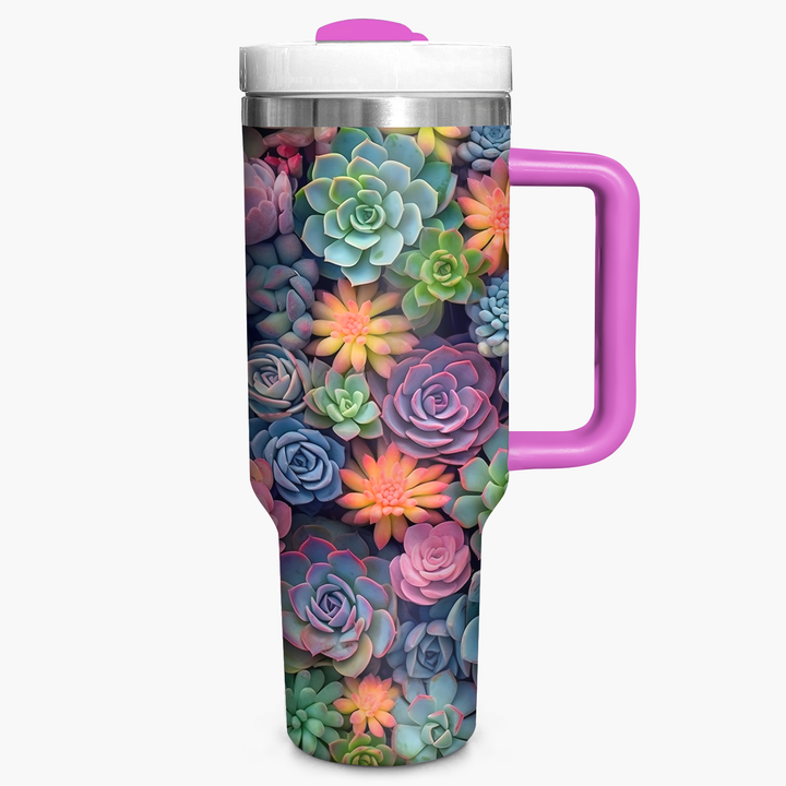 Succulent Plant - Tumbler With Handle - NCU0DK003