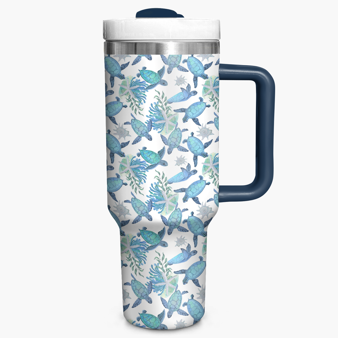 Baby Turtles - Tumbler With Handle - Gift For Turtle Lovers - NCU0DV004