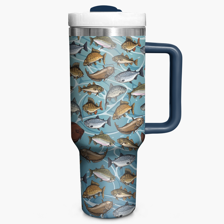 Vibrant Fishing - Tumbler With Handle - NCU0DK006
