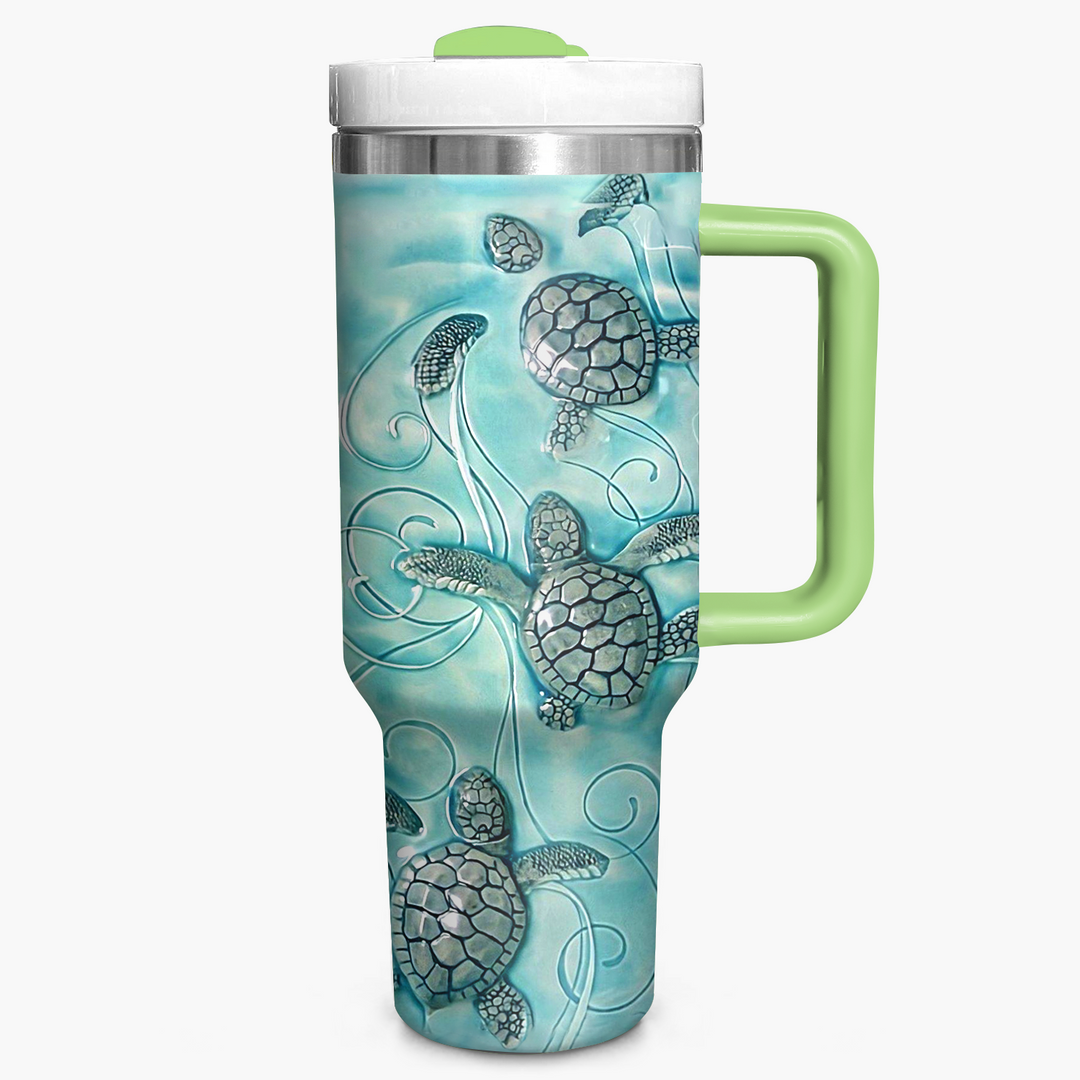 Turtle in Ocean - Tumbler With Handle NCU0PT006