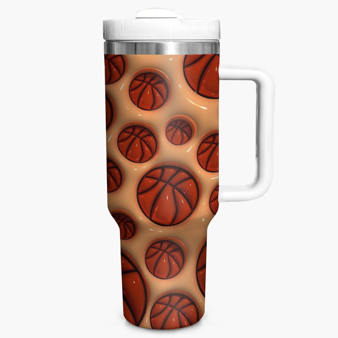 Puffy Basketball - Tumbler With Handle - NCU0DK004