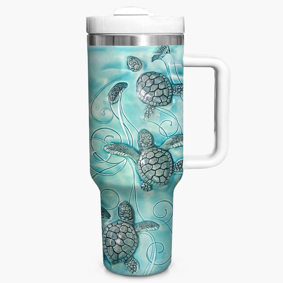 Turtle in Ocean - Tumbler With Handle NCU0PT006