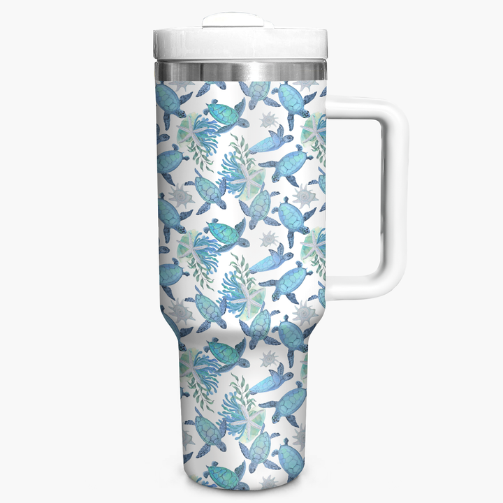 Baby Turtles - Tumbler With Handle - Gift For Turtle Lovers - NCU0DV004