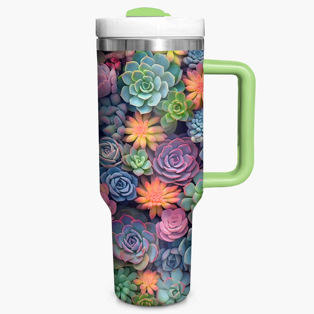 Succulent Plant - Tumbler With Handle - NCU0DK003
