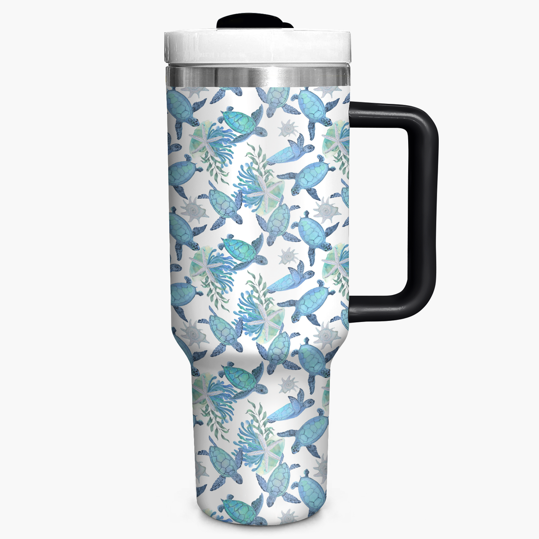 Baby Turtles - Tumbler With Handle - Gift For Turtle Lovers - NCU0DV004