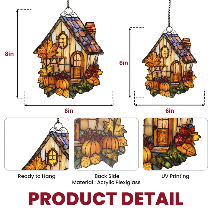 Thanksgiving House Glow - Window Hanging Suncatcher NCU0PD098