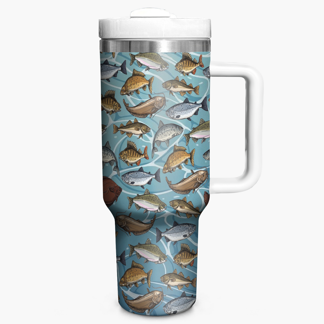 Vibrant Fishing - Tumbler With Handle - NCU0DK006