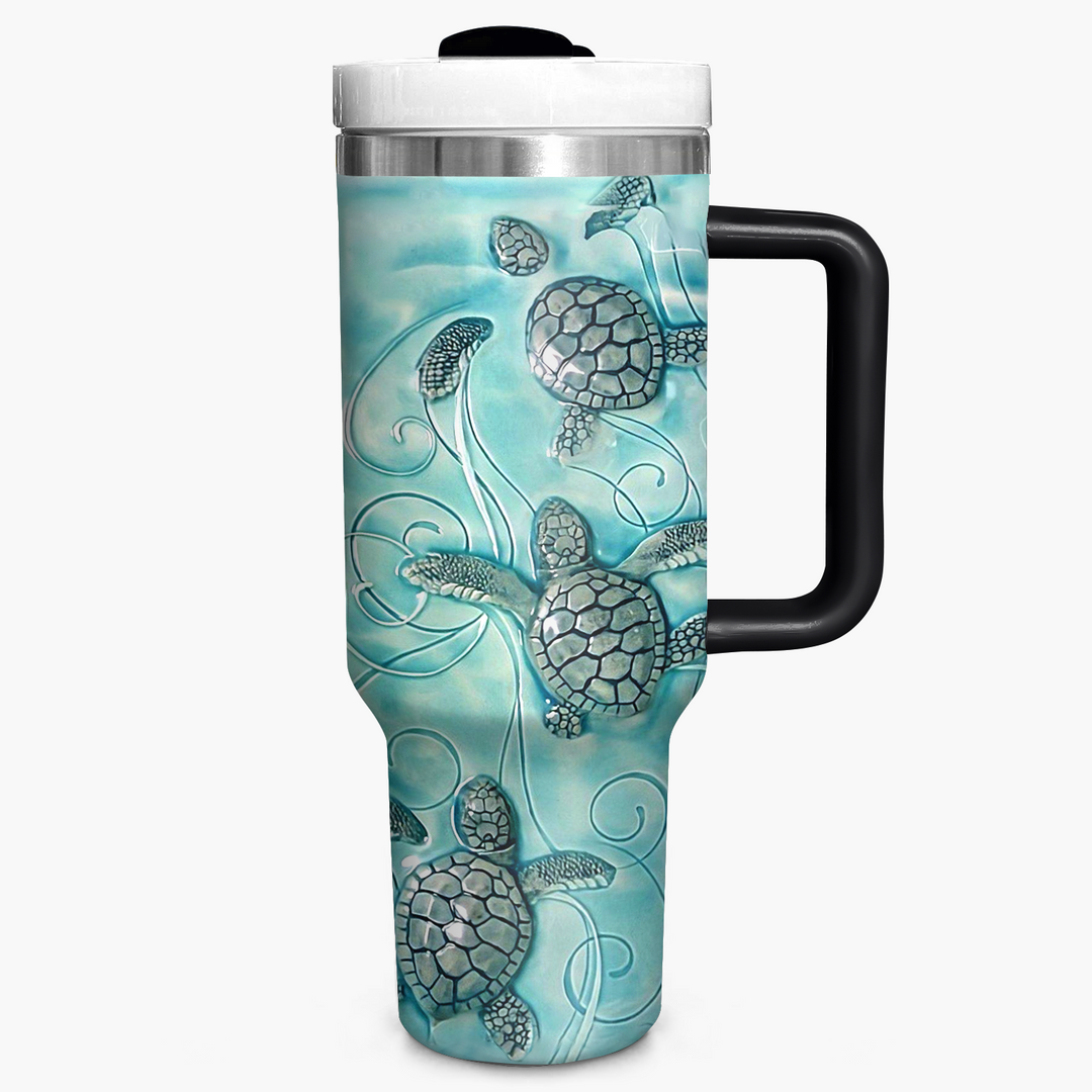 Turtle in Ocean - Tumbler With Handle NCU0PT006
