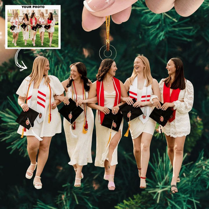 2024 Graduation Day Joy - Personalized Photo Mica Ornament - Christmas Gifts For Bestie, Sister