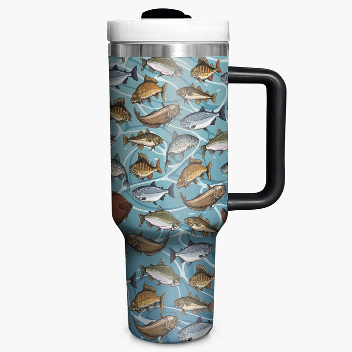 Vibrant Fishing - Tumbler With Handle - NCU0DK006