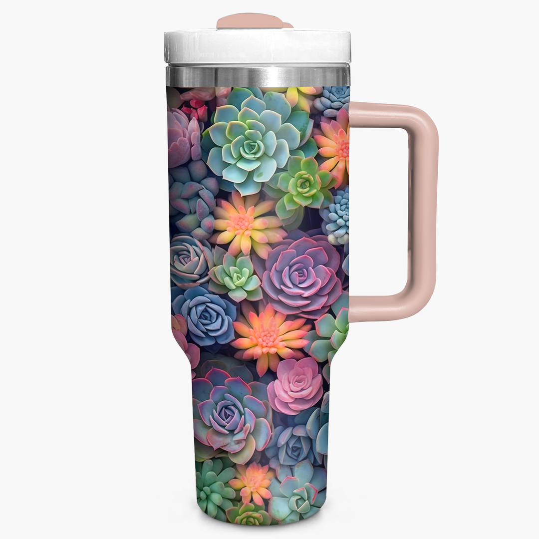 Succulent Plant - Tumbler With Handle - NCU0DK003