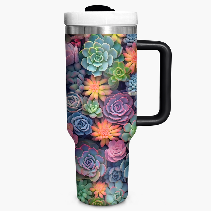 Succulent Plant - Tumbler With Handle - NCU0DK003