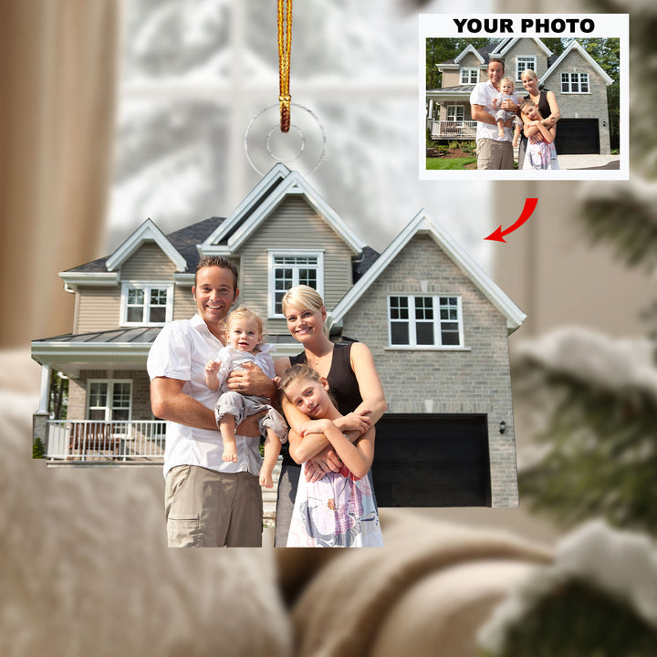 Building Our Future - Personalized Photo Mica Ornament - Christmas Gift For Family Members, Wedding Couple, Wife, Husband