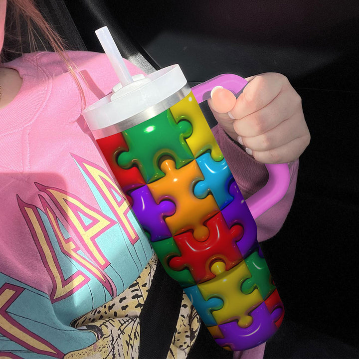 Puffy Puzzle - Tumbler with Handle - NCU0TL010