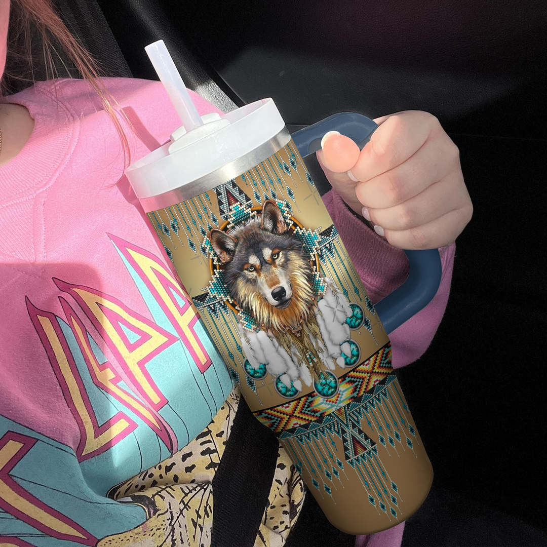 Proud Wolves - Tumbler with Handle - NCU0DK015
